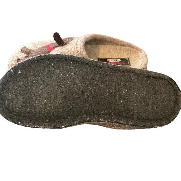 Haflinger Slippers Womens Brown Wool Dog Dachsund Puppy Dog EU 41 US 9.5 - Picture 5 of 5